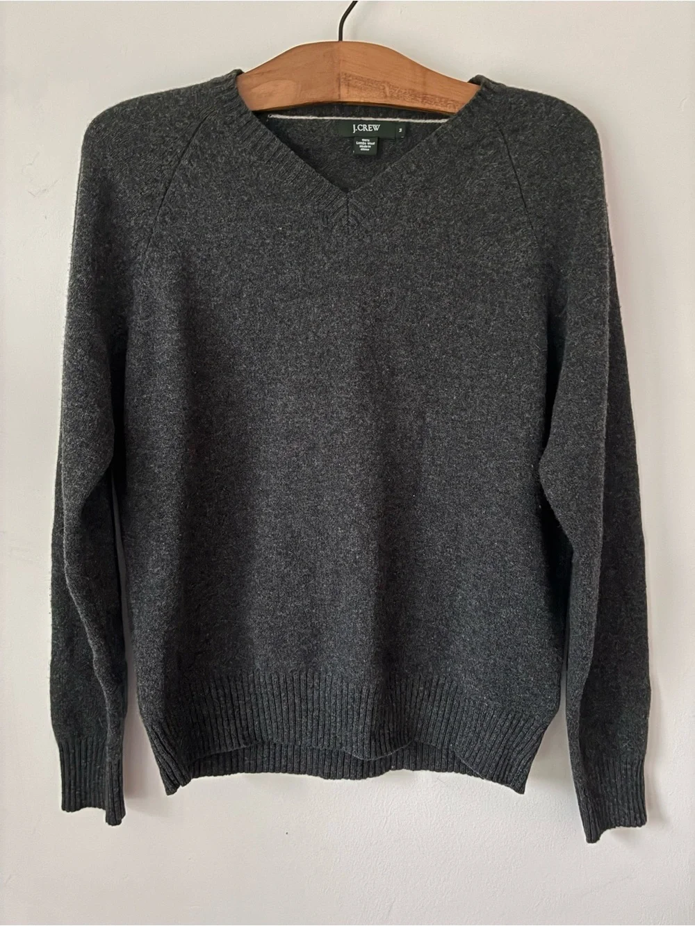Vintage J.CREW Sweater Men’s Medium 100% Lambswool V Neck Pullover